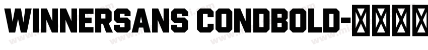 WinnerSans CondBold字体转换